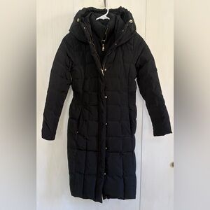 Cole Haan Black Long Puffer Coat